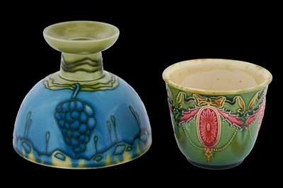 Lot 65 - A Minton Secessionist chamberstick and small vase