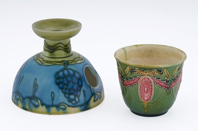 Lot 65 - A Minton Secessionist chamberstick and small vase
