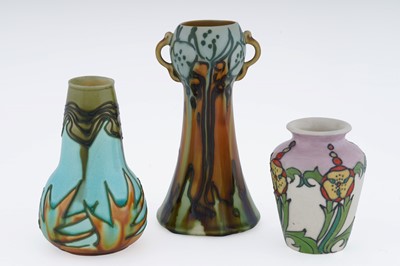 Lot 67 - Three Minton Secessionist vases