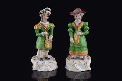 Lot 222 - A pair of Staffordshire figures