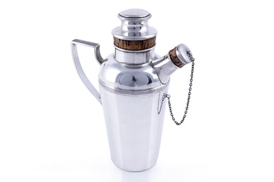 Lot 424 - James Dixon: an Art Deco silver plate cocktail shaker