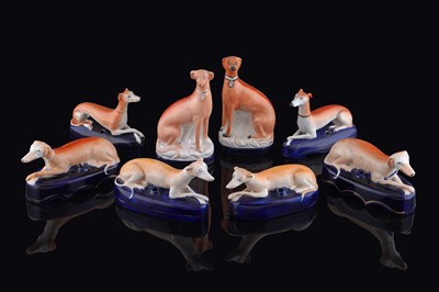 Lot 225 - Four pairs of Staffordshire greyhounds