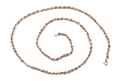 Lot 535 - A 9ct gold rope-link necklace