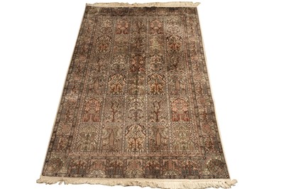Lot 503 - A hand knotted silk Persian Kashan rug