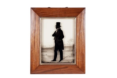 Lot 477 - John Woodhouse - A silhouette of a North East gentleman of industry
