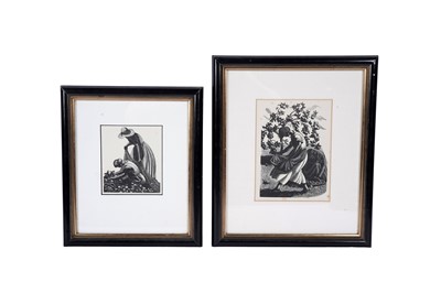 Lot 712 - Clare Leighton - Picking Strawberries and Apple Harvest | wood engraving