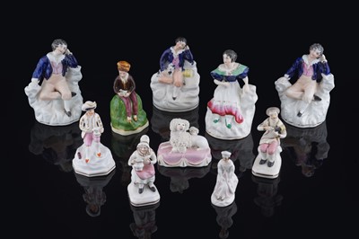 Lot 238 - Ten Staffordshire porcelaneous figures