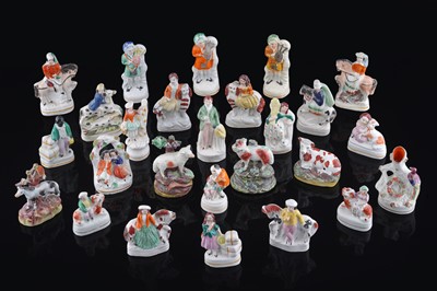 Lot 239 - Twenty six various small Staffordshire figures