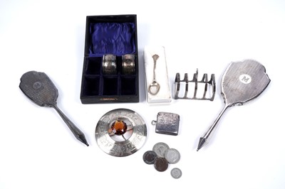 Lot 646 - A selection of silver; and other items