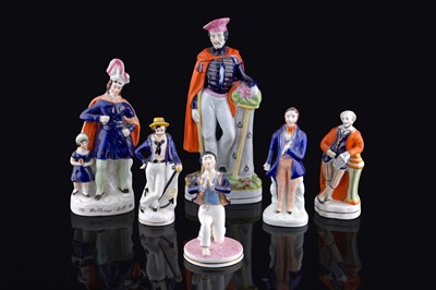 Lot 248 - Six Staffordshire figures