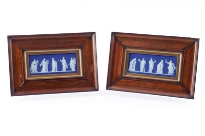 Lot 293 - A pair of framed Wedgwood plaques
