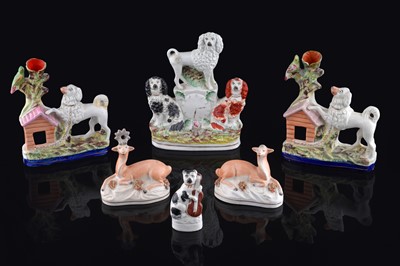 Lot 254 - Six Staffordshire figures