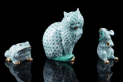 Lot 381 - Three Herend porcelain figures