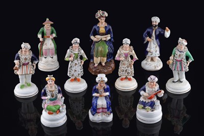 Lot 256 - Ten Staffordshire figures