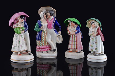 Lot 257 - Four Staffordshire figures
