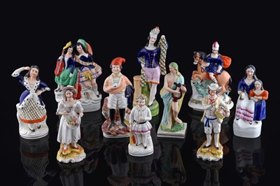 Lot 259 - Ten Staffordshire figures