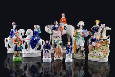 Lot 264 - Ten Staffordshire figures