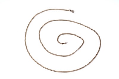 Lot 607 - A 9ct gold curb link necklace
