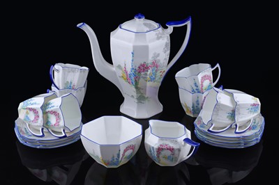 Lot 328 - A Shelley Queen Anne shape coffee service