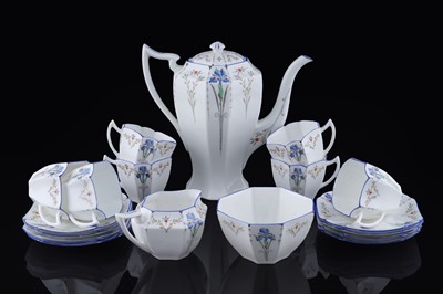 Lot 329 - A Shelley Queen Anne shape part coffee service