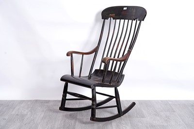Lot 33 - A 19th Century American rocking chair