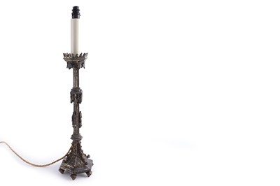 Lot 188 - A 19th Century gilt bronze alter candlestick