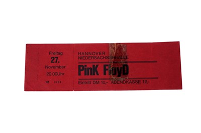 Lot 93 - A Pink Floyd signed concert ticket: 1970, Hannover