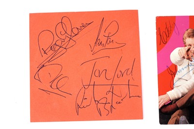 Lot 94 - Deep Purple and other signatures