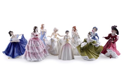 Lot 355 - A collection of nine boxed Royal Doulton ceramic figures