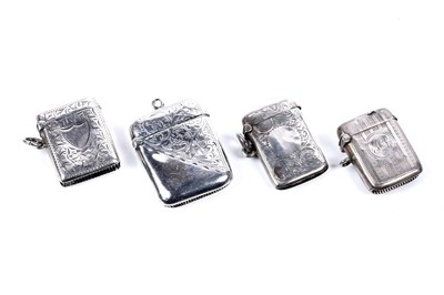 Lot 649 - Four early 20th Century silver vesta cases