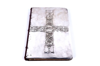 Lot 639 - A Victorian silver mounted volume of "The Communion and Other Services"