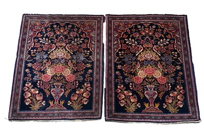 Lot 122 - A pair of Kashan prayer mats