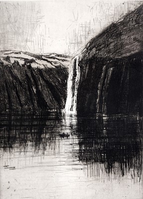 Lot 726 - Frederick Hans Haagensen - Bridal Veil Falls | etching