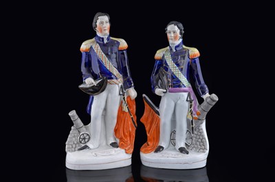 Lot 280 - A pair of Staffordshire figures: Dundas and Napier