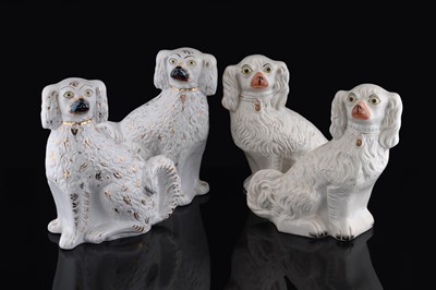 Lot 283 - Two large pairs od Staffordshire dogs