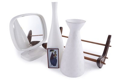 Lot 197 - A mid-20th Century Danish dressing table mirror; and other items