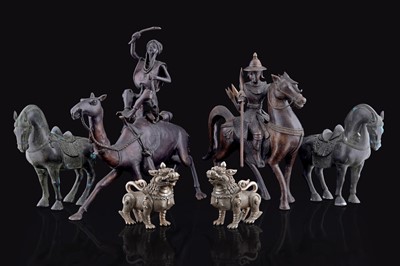 Lot 416 - A collection of metal sculptures