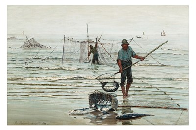 Lot 94 - George Sherwood Hunter - Emptying the nets | oil