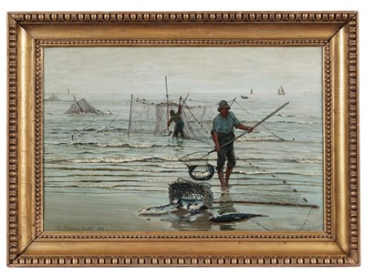 Lot 94 - George Sherwood Hunter - Emptying the nets | oil