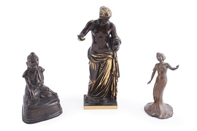Lot 217 - A bronze figure ‘Venus’; and two other figures