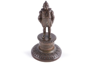 Lot 427 - A patinated brass figure Billy Purvis