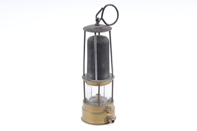 Lot 557 - A Davy style miner’s lamp