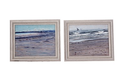Lot 42 - George Sherwood Hunter - Two beach scenes | oil