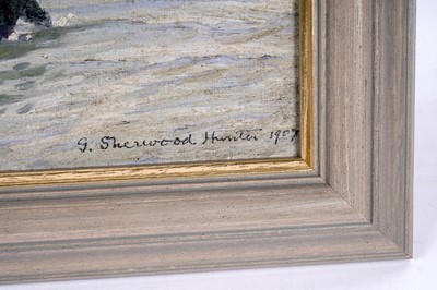Lot 9 - George Sherwood Hunter - Shrimp fishing on horseback | oil