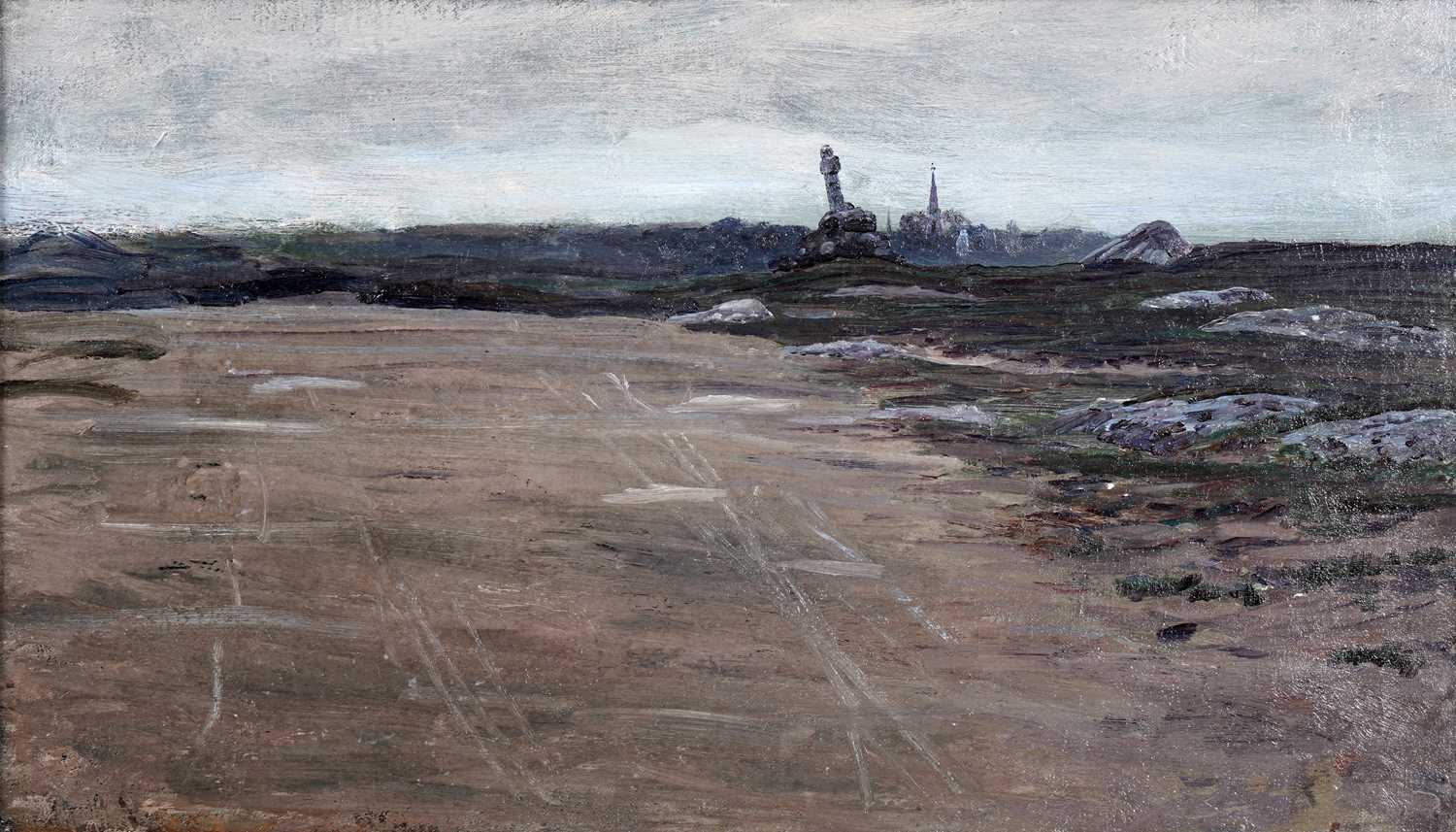 Lot 38 - George Sherwood Hunter - Tide Out Near Scottish Village | oil