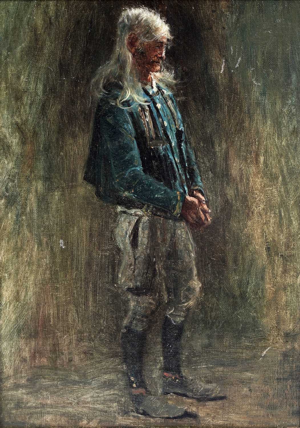 Lot 49 - George Sherwood Hunter - Portrait of a veteran | oil