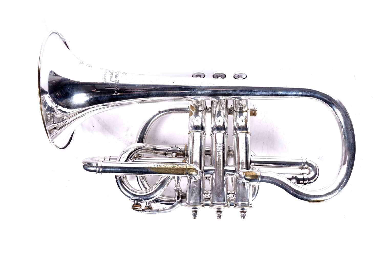 Lot 19 - A Millereau Bb/A cornet