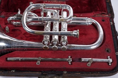 Lot 19 - A Millereau Bb/A cornet