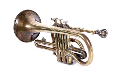 Lot 21 - A vintage brass cornet