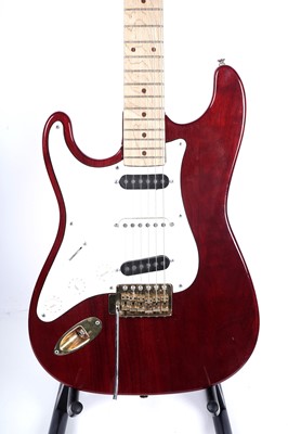 Lot 73 - A custom made LH S type guitar